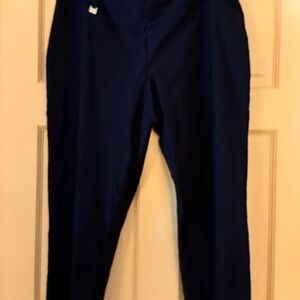 Peck & Peck Navy Trousers with Silver Detail